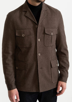 The Safari Wool Jacket  Chambray Brown