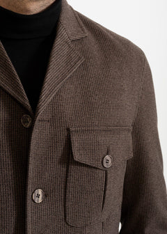 The Safari Wool Jacket  Chambray Brown