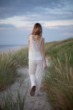 Caldo Linen Tank Top White
