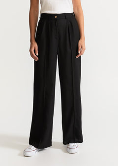 Women's Figa Linen Trousers  Black