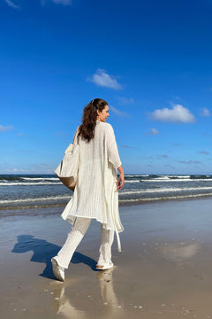 Sole Linen Beach Dress White