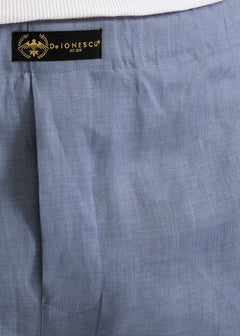 The Linen Boxer Shorts  Dusty Blue