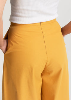 Women's Palazzo Cotton Pants  Mustard