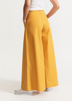 Women's Palazzo Cotton Pants  Mustard