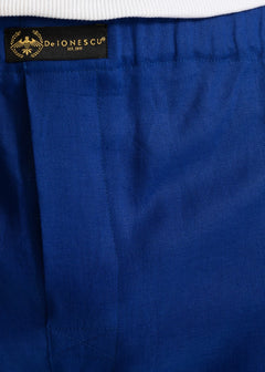 The Linen Boxer Shorts  Royal Blue