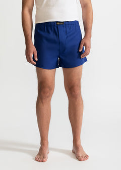 The Linen Boxer Shorts  Royal Blue