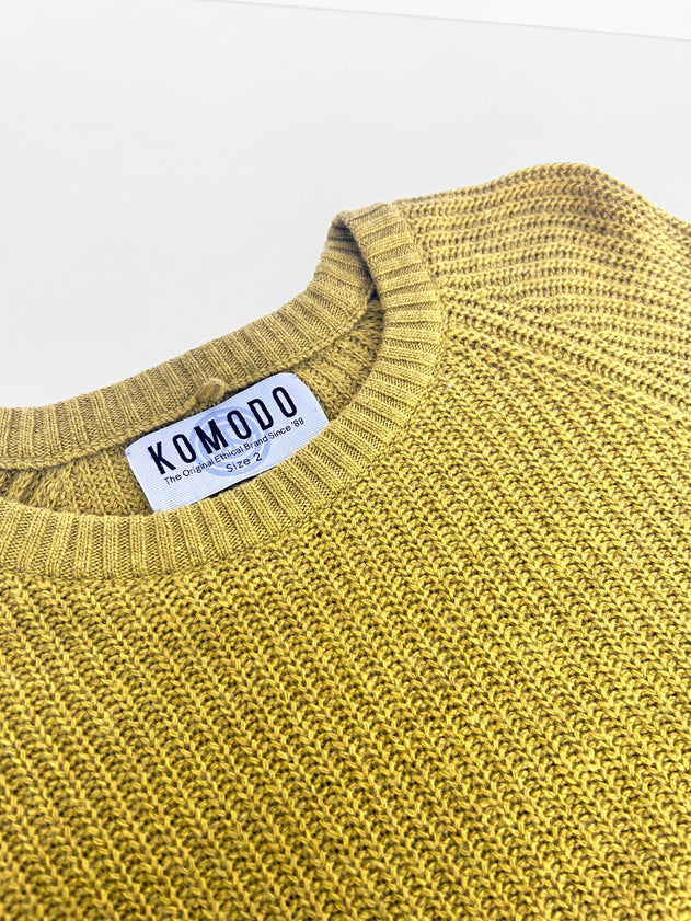 Man wearing Komodo Giovanni yellow sweater