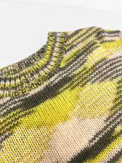 Temura Handknit Wool Jumper Green