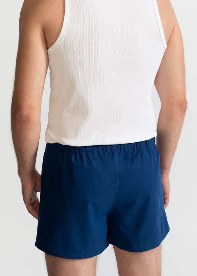 The Cotton Boxer Shorts Royal Blue