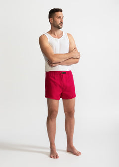 The Linen Boxer Shorts  Siclam Red