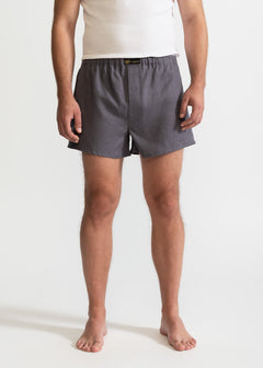 The Linen Boxer Shorts  Grey