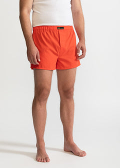 The Cotton Boxer Shorts Coral Orange