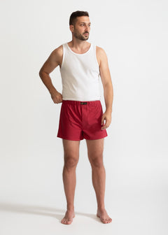 The Cotton Boxer Shorts Cherry Red