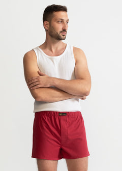 The Cotton Boxer Shorts Cherry Red