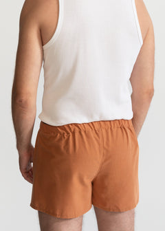 The Cotton Boxer Shorts Camel Brown