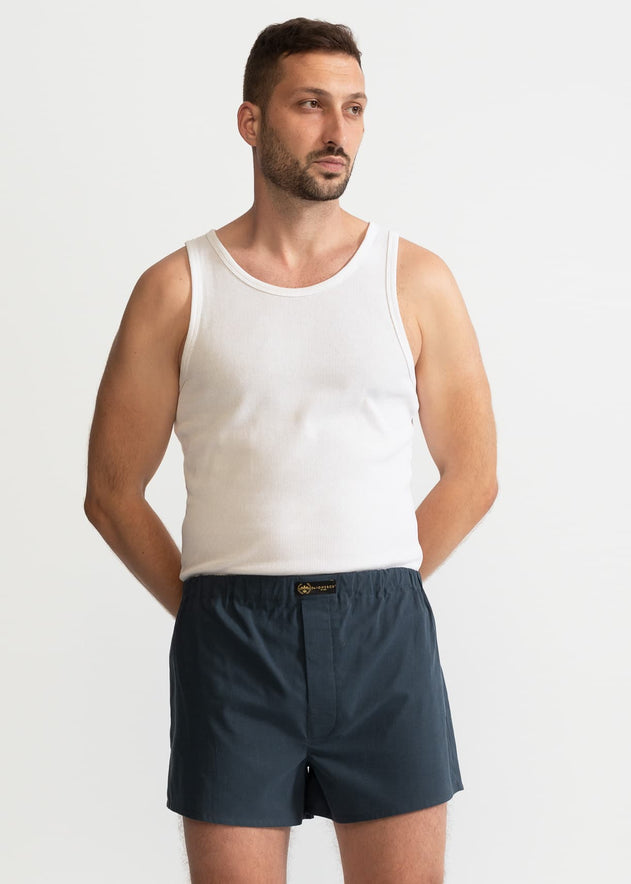 The Cotton Boxer Shorts Grey