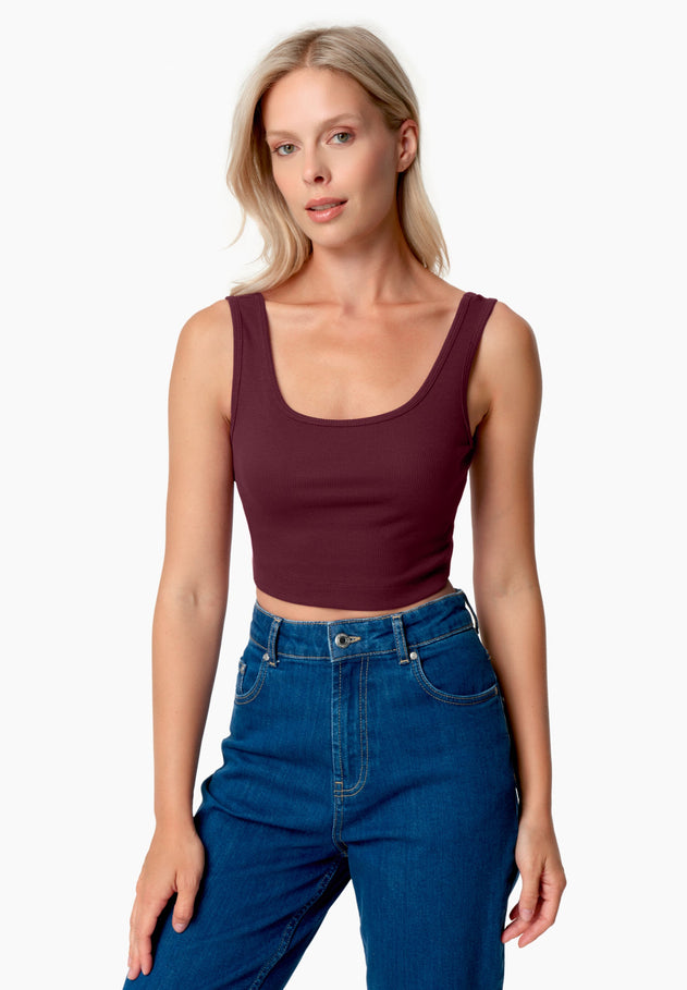 Iriss Cropped Top Bordeaux