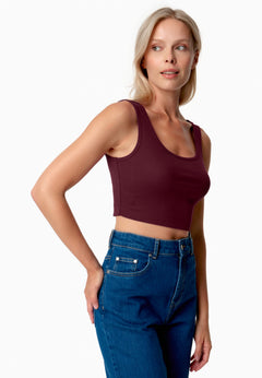 Iriss Cropped Top Bordeaux