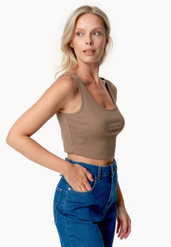 Iriss Cropped Top Gravel