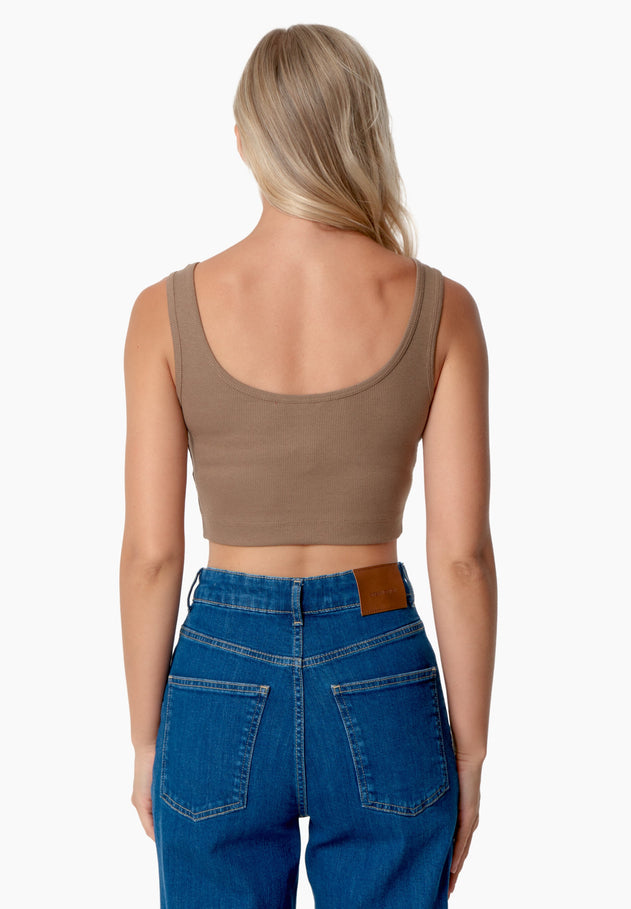 Iriss Cropped Top Gravel