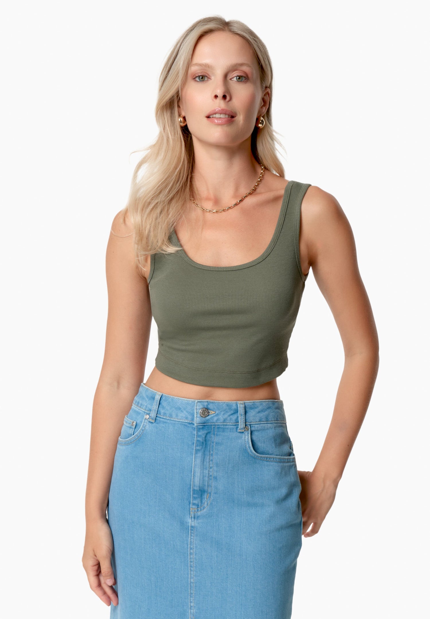 Iriss Cropped Top Olive