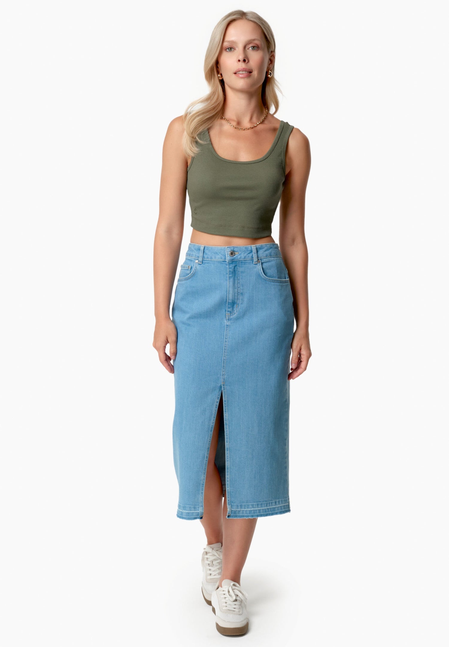 Iriss Cropped Top Olive
