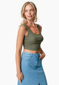 Iriss Cropped Top Olive
