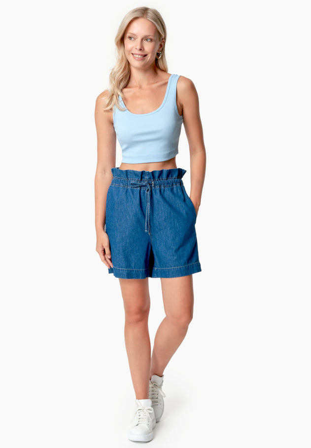 Iriss Cropped Top Seashell Blue