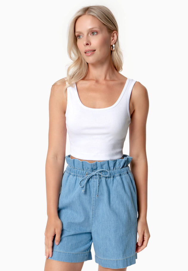 Iriss Cropped Top White