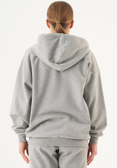 Jale Soft Touch Organic Cotton Sweat Jacket Grey Melange