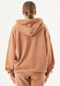 Jale Soft Touch Organic Cotton Sweat Jacket Light Brown