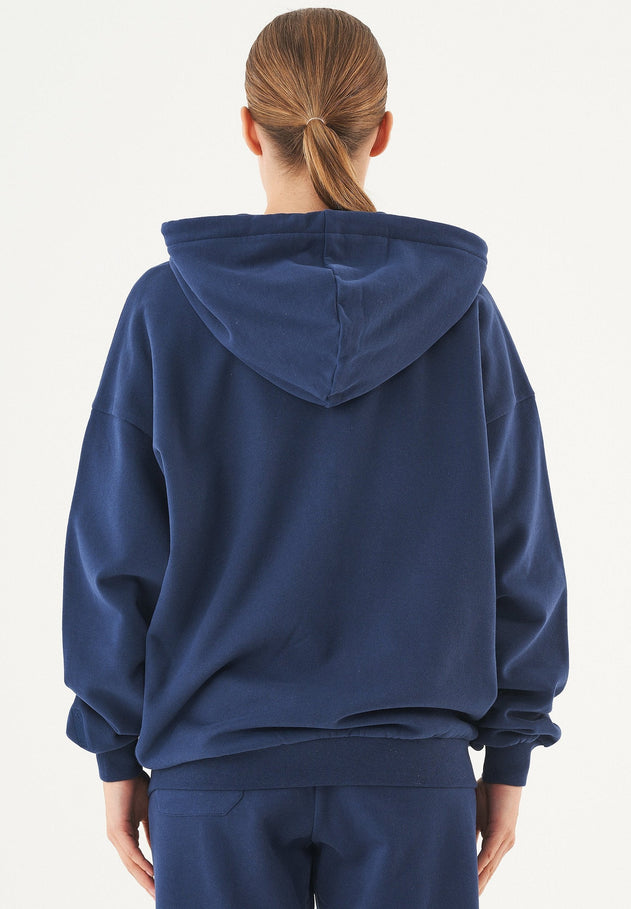 Jale Soft Touch Organic Cotton Sweat Jacket Navy