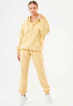 Jale Soft Touch Organic Cotton Sweat Jacket Soft Yellow