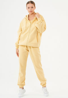 Jale Soft Touch Organic Cotton Sweat Jacket Soft Yellow
