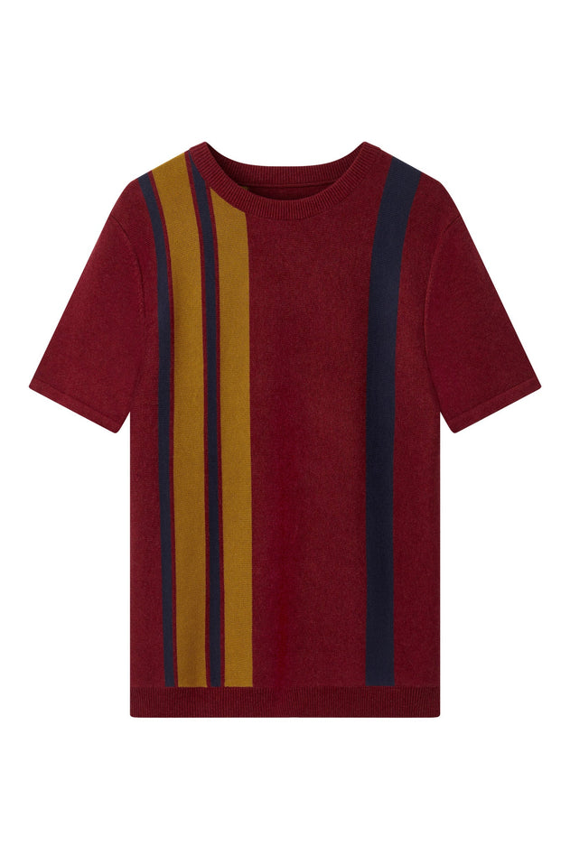 Johnny Organic Cotton Knit T-Shirt Rhubarb