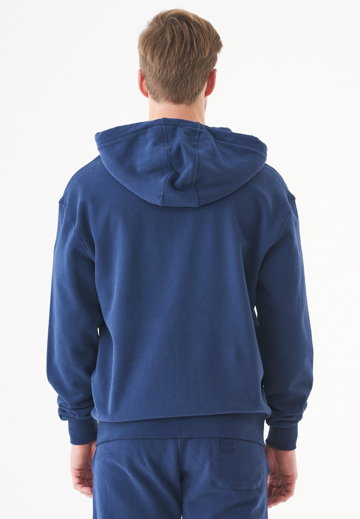 Junda Unisex Soft Touch Organic Cotton Sweat Jacket Navy