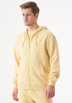 Junda Unisex Soft Touch Organic Cotton Sweat Jacket Soft Yellow