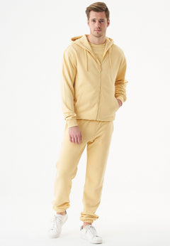Junda Unisex Soft Touch Organic Cotton Sweat Jacket Soft Yellow