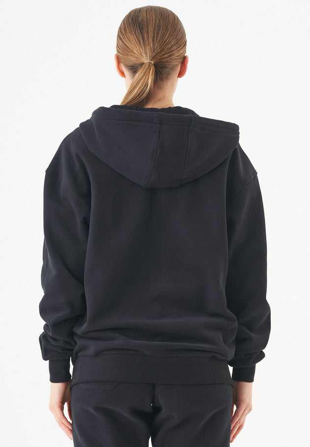 Junda Unisex Soft Touch Organic Cotton Sweat Jacket Black