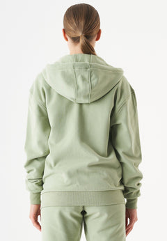 Junda Unisex Soft Touch Organic Cotton Sweat Jacket Sage Green