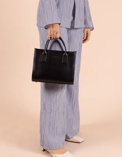 Jackie Midi Bag Classic Leather Black