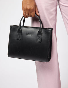 Jackie Midi Bag Leather Strap Classic Leather Black