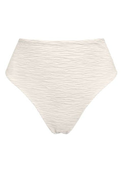 Jacquard Skyline High Bikini Bottom Cream