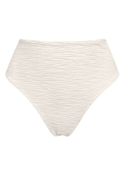 Jacquard Skyline High Bikini Bottom Cream