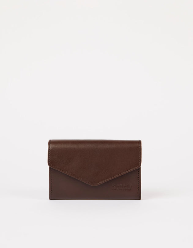 Jo's Purse Classic Leather Chocolate Brown
