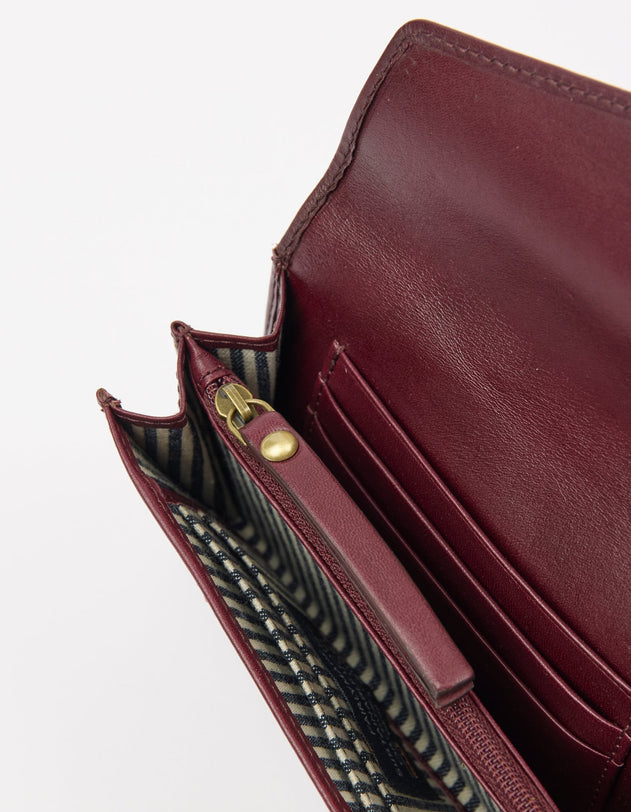 Jo's Purse Classic Leather Dark Cherry