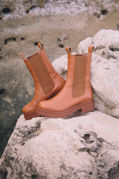 Chelsea High Boots Brown