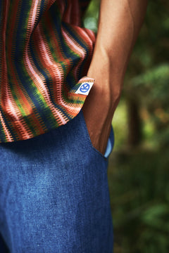 Spindrift Cotton Shirt Weave Stripe Green