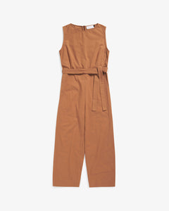 Jumpsuit Seersucker Caramel Brown