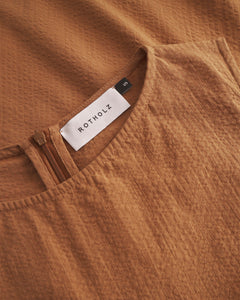 Jumpsuit Seersucker Caramel Brown